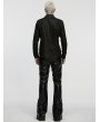Punk Rave Black Gothic Cyberpunk Irregular Bat Collar Shirt for Men