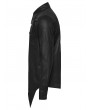 Punk Rave Black Gothic Cyberpunk Irregular Bat Collar Shirt for Men