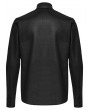 Punk Rave Black Gothic Cyberpunk Irregular Bat Collar Shirt for Men
