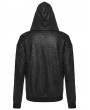Punk Rave Black Gothic Punk Harajuku Decadent Loose Hoodie for Men