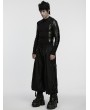 Punk Rave Black Gothic Cyberpunk Striped Long Sleeve T-Shirt for Men