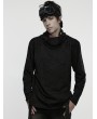 Punk Rave Black Gothic Cyberpunk Decadent Loose T-Shirt for Men