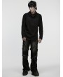 Punk Rave Black Gothic Cyberpunk Decadent Loose T-Shirt for Men