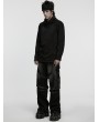 Punk Rave Black Gothic Cyberpunk Decadent Loose T-Shirt for Men