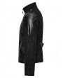 Punk Rave Black Gothic Punk Rock Suede Denim Short Jacket for Men
