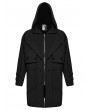Punk Rave Black Gothic Waterproof Techwear Hooded Jacket for Men