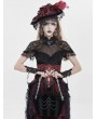 Eva Lady Black Gothic Velvet Rose Beading Chain Shoulder Bag
