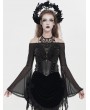 Eva Lady Black Gothic Buckled Pattern Leather Girdle