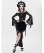 Eva Lady Black Gothic Buckled Pattern Leather Girdle