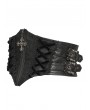 Eva Lady Black Gothic Buckled Pattern Leather Girdle