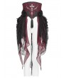 Eva Lady Black and Red Retro Gothic Cross Bat Corset with Tulle Skirt