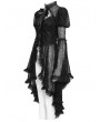 Eva Lady Black Vintage Gothic Flared Long Sleeve Frilly Shirt for Women
