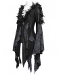 Eva Lady Black and Grey Vintage Gothic Pattern Flared Sleeve Top for Women