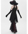 Eva Lady Black Gothic Cutout Halter Sleeveless Vest Top for Women