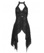 Eva Lady Black Gothic Cutout Halter Sleeveless Vest Top for Women