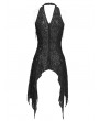 Eva Lady Black Gothic Cutout Halter Sleeveless Vest Top for Women