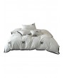White and Black Retro Lace Butterfly Embroidery Comforter Set