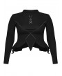 Punk Rave Black Gothic Gradient Moon Print Irregular Daily Long Sleeve Plus Size T-Shirt for Women