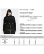 Punk Rave Black Gothic Gradient Moon Print Irregular Daily Long Sleeve Plus Size T-Shirt for Women