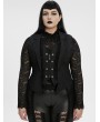 Punk Rave Black Gothic Academy Style Patterned Lapel Plus Size Vest for Women