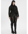 Punk Rave Black Gothic Academy Style Patterned Lapel Plus Size Vest for Women