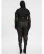 Punk Rave Black Gothic Academy Style Patterned Lapel Plus Size Vest for Women