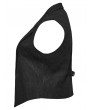 Punk Rave Black Gothic Academy Style Patterned Lapel Plus Size Vest for Women