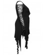 Punk Rave Black Gothic Long Bat Mesh Sleeve Cold Shoulder Plus Size Dress