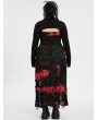 Punk Rave Black Gothic Punk Minimalist Long Sleeve Plus Size T-Shirt for Women