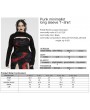 Punk Rave Black Gothic Punk Minimalist Long Sleeve Plus Size T-Shirt for Women