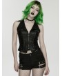 Punk Rave Black Gothic Punk Handsome Lapel Vest for Women
