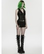 Punk Rave Black Gothic Punk Handsome Lapel Vest for Women
