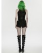 Punk Rave Black Gothic Punk Handsome Lapel Vest for Women