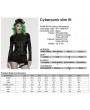 Punk Rave Black Gothic Cyberpunk Slim Fit PU Leather Jacket for Women