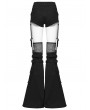 Punk Rave Black Gothic Punk Detachable Flared Pants for Women