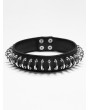 Punk Rave Black Gothic Punk Leather and Metal Personalized Choker
