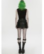 Punk Rave Black Gothic Punk Hollow Out Studded Vest Top for Women