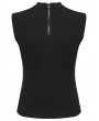 Punk Rave Black Gothic Punk Hollow Out Studded Vest Top for Women