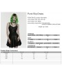 Punk Rave Black Gothic Punk PU Leather Rivets Slip A-Line Dress