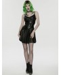 Punk Rave Black Gothic Cyberpunk Gloss Patent Leather Corset Waistband