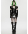 Punk Rave Black Gothic Punk Sexy Gloss Patent Leather Short Dress