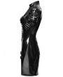 Punk Rave Black Gothic Punk Sexy Gloss Patent Leather Short Dress