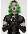 Punk Rave Black Gothic Punk Glossy Patent Leather Gloves