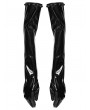 Punk Rave Black Gothic Punk Glossy Patent Leather Gloves