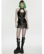 Punk Rave Black Gothic Punk Structured Hollow Vest Top for Women