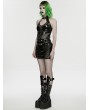 Punk Rave Black Gothic Punk Structured Hollow Vest Top for Women