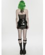 Punk Rave Black Gothic Punk Structured Hollow Vest Top for Women