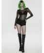 Punk Rave Black Gothic Punk Patterned Low Waist Shorts for Women