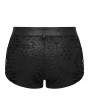 Punk Rave Black Gothic Punk Patterned Low Waist Shorts for Women