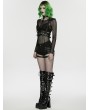Punk Rave Black Gothic Punk Low Waist Personalized Shorts for Women